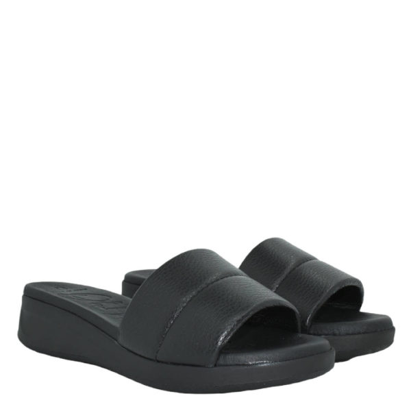 Δερμάτινες γυναικείες πλατφόρμες oh my sandals 4989 Μαύρο